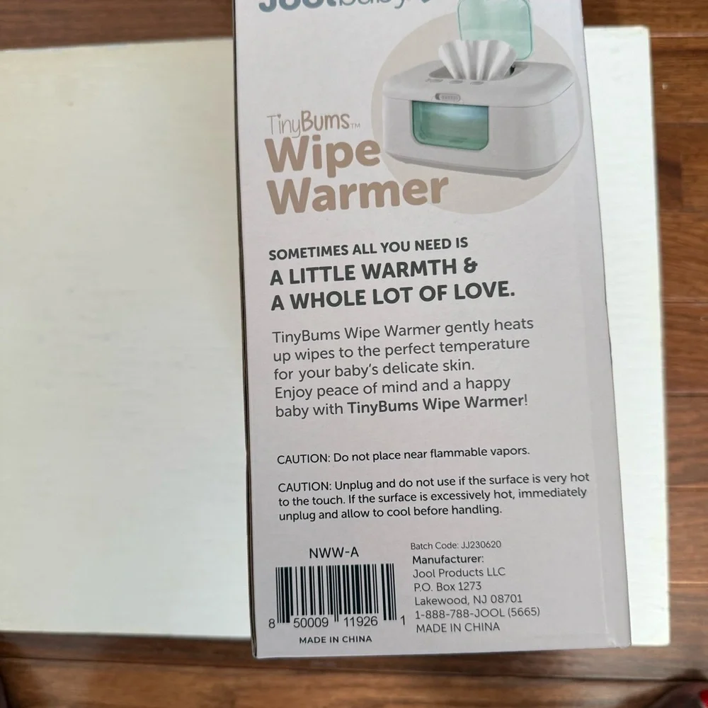 Joolbaby tinyBums wipe warmer soft led nightlight fits standard wipes new in box